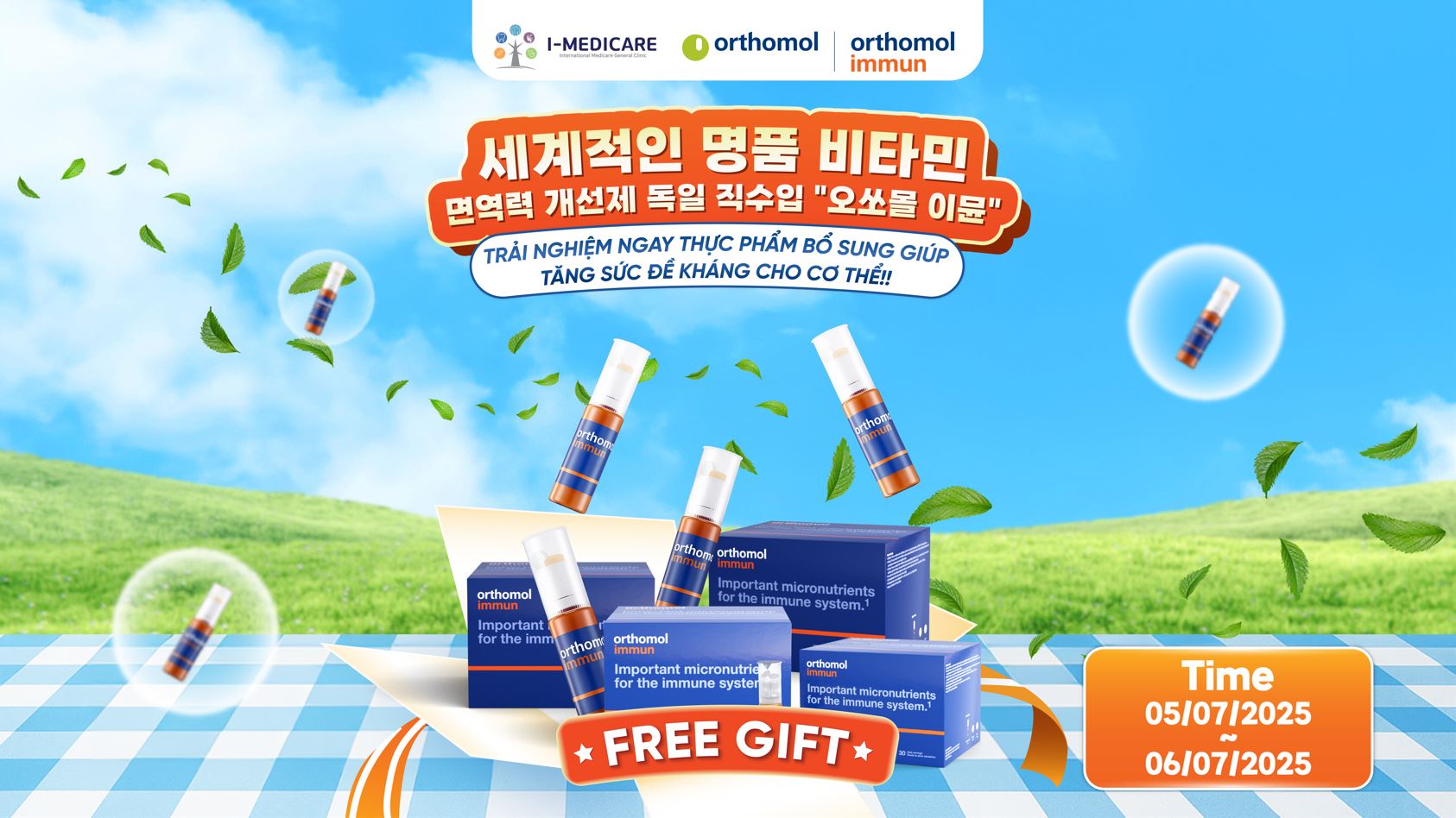 Tặng Miễn Phí Orthomol Immun Cho Khách Khám Tại I-Medicare (5-6/7)